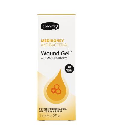 Comvita Medihoney Antibacterial Wound Gel with Manuka Honey (for Burns Cuts Grazes & Ezcema Wounds) - 25g 25 g (Pack of 1)
