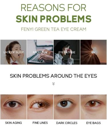  Fyearfly Green Tea Eye Cream 15g Eye Cream Nourishing Eye Cream to Reduce Dark Circles and Firm Skin. Moisturizing Eye Cream for All Skin Types - Buy Online on GoSupps.com