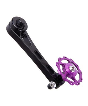 Bike Chain, Aluminum Alloy Single Speed Adjuster Converter for MTB Road Racing Bike, Cycling Single Speed Rear Derailleur Chain Tensioner for 11T/13T Derailleur black