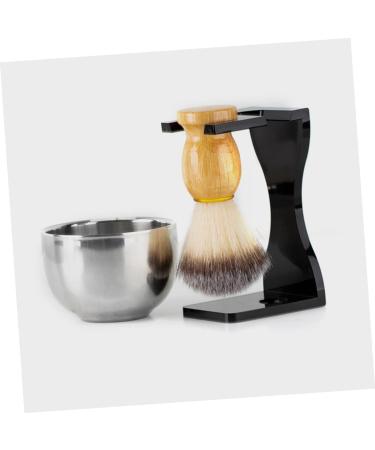 Minkissy 3-Piece Men's Razor Set with Dust Brush Shaving Brushes and Bowl - Black Suit & Jack Wood Hair Clipping Tools - Buy Online on GoSupps.com