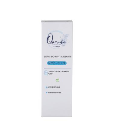 Querida Querida Pure Hyaluronic Acid Meso Filler Face Serum Immediate Firming and Plumping Effect Professional Anti-Wrinkle and Moisturizer Made in Italy 30 ml