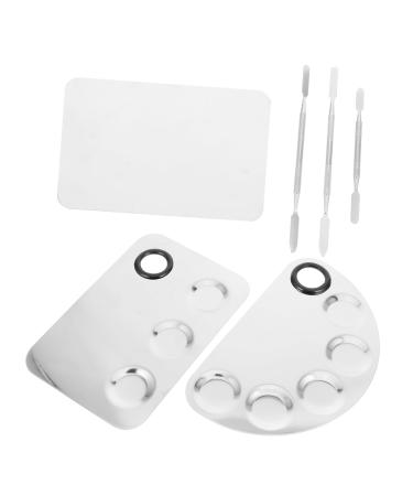 3ensembles Palettes de Maquillage pour Nail Art Outils de Manucure Acier Inoxydable Plaques de M lange pour Vernis Ongles