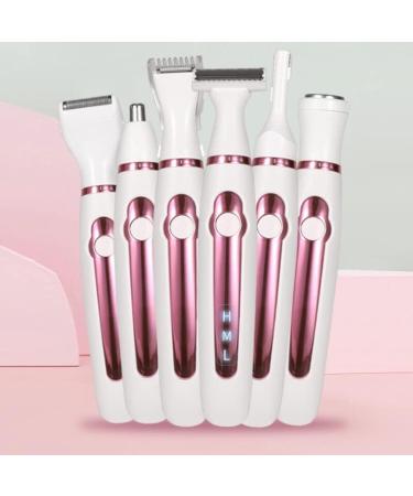 6-in-1 Rechargeable Electric Hair Remover for Women - Shaver, Nose Trimmer, Leg, Armpit, Bikini, Epilator - Buy Online on GoSupps.com