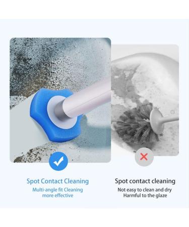 Disposable Toilet Cleaning Wand Refills Bowl Scrubbers Heads Toilet Brush Sponge Head Toilet No Dead Spot Replacement of Household Cleaners (20 PCS) - Buy Online on GoSupps.com