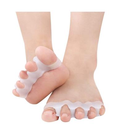UNZYE Gel Toe Separator Toe Spacers Toe Stretchers for Men and Women- Easy Wear in Shoes for Bunion Relief Toe Straightener & Quickly Alleviating Pain After Yoga and Sports Activities-1 Pair