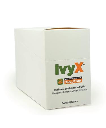 Ivy X Pre-Contact Towelettes - 25 Count Box of Poison Ivy Wipes - Poison Plant Barrier for Poison Ivy Poison Oak and Poison Sumac by CoreTex
