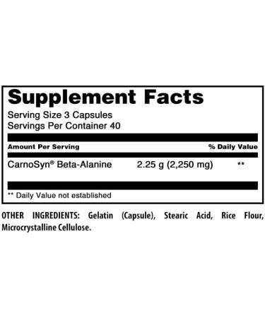 Amazing Formulas Beta Alanine Supplement | 2250 Mg Per Serving | 120 Capsules | Non-GMO | Gluten-Free | Made in USA - Buy Online on GoSupps.com