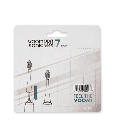 Voom Sonic Pro 7 Series Replacement Brush Heads with Advanced Soft Dupont Nylon Bristles - 6 Count - Buy Online on GoSupps.com
