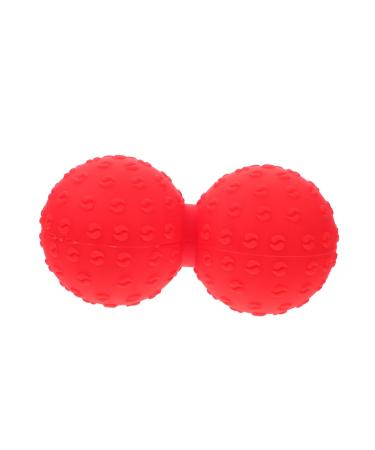 Besportble Yoga massage ball lacrosse balls Foam massage roll foot massage footer Foot-hand era massage roller hand massage roller peanut ball fascia lip gloss massage globe scroll wheel 12x6.3cm red