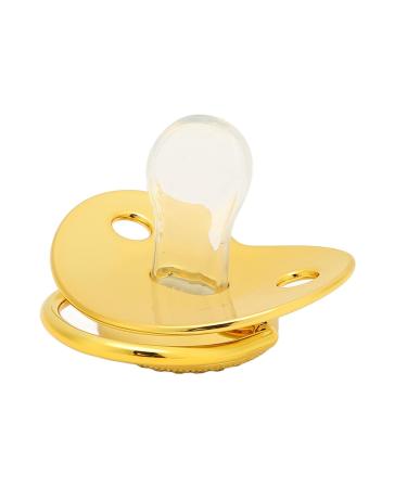 Alomejor Golden Baby Schnuller | Curved Design Pacifier for 6-18 Months | Safe Materials & Clips - Healthy Bling for Your Baby - Buy Online on GoSupps.com