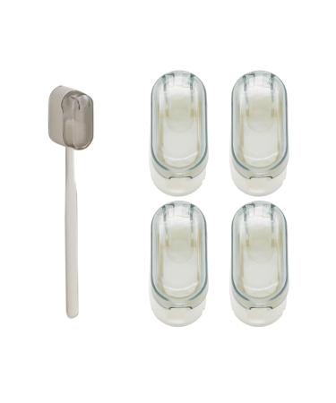 Toothbrush Cover Cap Suitable for Manual and Electric Toothbrushes Home Travel Camping Bathroom School Gray 4-pack