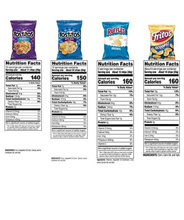 Frito-Lay Good for Variety Pack: Tostitos Scoops  Ruffles & Fritos - 4 Count Big Bag - Buy Online on GoSupps.com