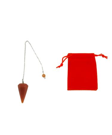 Aventurin Pendel crystal pendulum hexagonal vintage crystal pendulum for wishing rods chakra-zreiki observation Wicca meditation spendula (red Aventurin)