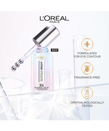 L'Or al Paris Glycolic Bright Dark Circle Eye Serum | 3% Glycolic Niacinamide & Vitamin Cg - 20ml | International Shipping - Buy Online on GoSupps.com
