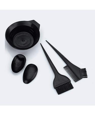 Hair Dye Color Brush and Bowl Set, Hair Color Brush Mixing Bowl Kit Perfect Tools for Hair Tint Dying Coloring Applicator - Dye Brush & Comb/Mixing Bowl/Tint Tool/Earmuffs (4 PCS)