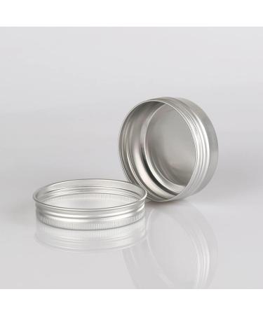 Buy Zeoabsy 10-Pack 60ml Aluminum Tins - Silver Screw Cap Containers for Cosmetics Candles & Ointments | Includes Spatulas & Etiquette - Buy Online on GoSupps.com