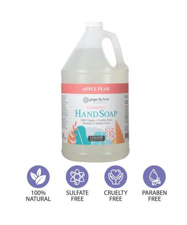 Ginger Lily Farms Botanicals All-Purpose Foaming Hand Soap Refill - Apple Pear Scent - 1 Gallon - Vegan & Cruelty-Free - Buy Online on GoSupps.com