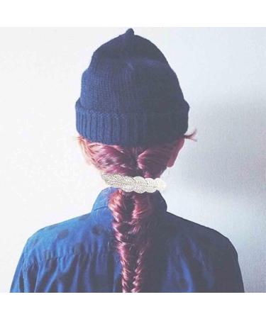 Yheakne Boho Leaf Hair Clip Metal Leaf Hair Clips Hair Clip Silver Vintage Hair Clips Pins Decorative Bobby Pin Alloy Minimalist Hair Accessories for Women and Girls Gifts (Silver) - Buy Online on GoSupps.com