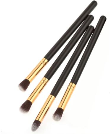 Baluue 12 Pcs Eye Make-up Brush Kit Concealer Brushes Cream Eyeshadow Glitter Eyeshadow Foundation Makeup mediumx3pcs Black+goldx3pcs - Buy Online on GoSupps.com