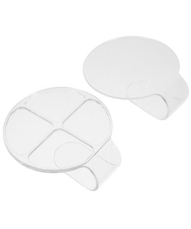 Toyvian Palette de Maquillage en Acrylique 2 Pi ces Format Portable Plateau Rond 4 Compartiments Plateau de M lange pour Fond de Teint et Correcteur Outil Cosm tique Indispensable