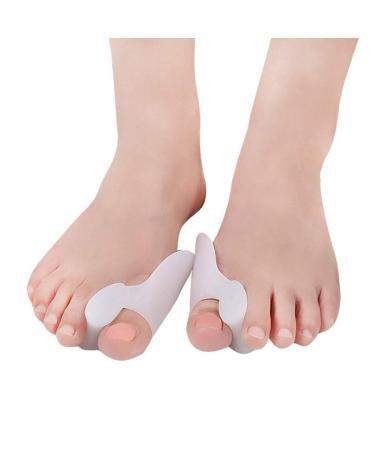 5Pairs Gel Toe Separator Big Toe Spreader for Pain Relief Bunion Corrector (Color : White Size : 5Pairs) 5Pairs White