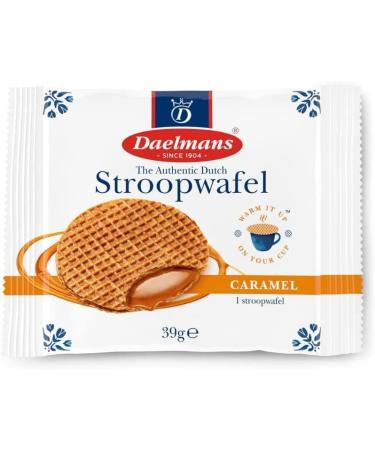 Daelmans Stroopwafels - Jumbo Caramel Wafers - 39 g x 24 (Single Pack) Dutch Caramel Waffle - Stroopwaffels (24 (1 Box)) - Buy Online on GoSupps.com