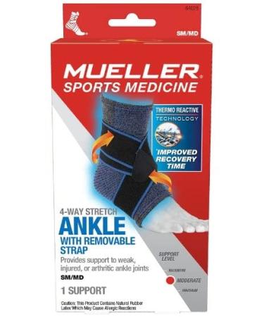 4-Way Ankle Support with Removable Strap S/M