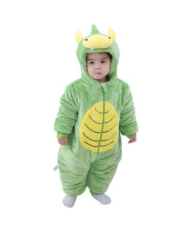 COOKY.D Baby Animal Hooded Winter Romper Warm Snowsuit Coat Newborn 3-36 Months Thicken Outfits Outerwear Jumpsuit 6-12 Months Dinosaur