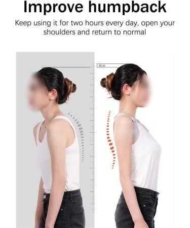 DFHBFG Back Shoulder Brace - Adjustable Posture Corrector Belt for Men & Women | Spine Support in Gray - Buy Online on GoSupps.com