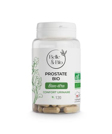 MALE COMFORT & HEALTHY PROSTATE - Organic Prostate - Squash, Boldo & Nettle Bio Ecocert certified - 120 capsules - 2 months cure - BELLE&BIO Food Supplement - Made in France