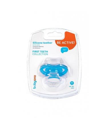 BabyOno Silicone Teething Ring for Babies - Safe Soft & Green | International Shipping Available - Buy Online on GoSupps.com