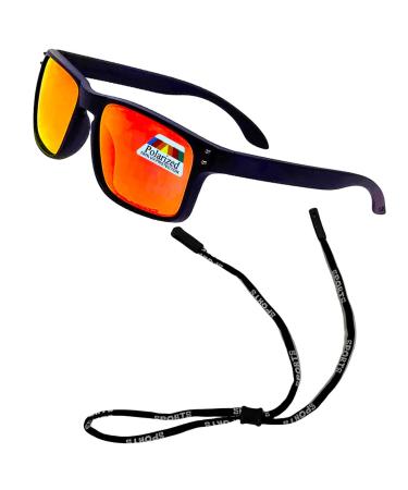 Polarized & Bifocal Reader Sunglasses for Men Women Wrap Sports Sun Reading Glasses UV Protection Red Lens 3.0 x