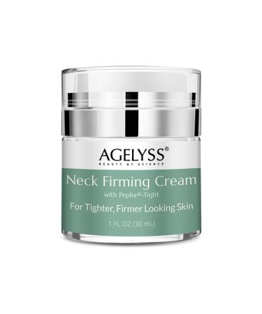 Agelyss Neck Firming Cream - With Pepha-Tight and Gatuline Expression - Paraben-Free Cruelty-Free Vegan - 1 FL OZ - Pack of 1