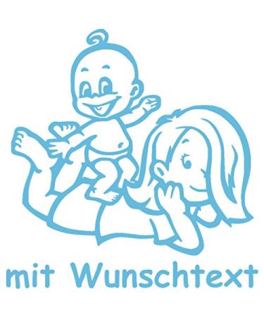 Baby sticker car sticker for siblings with desired text - motif G7-MJ (16 cm)