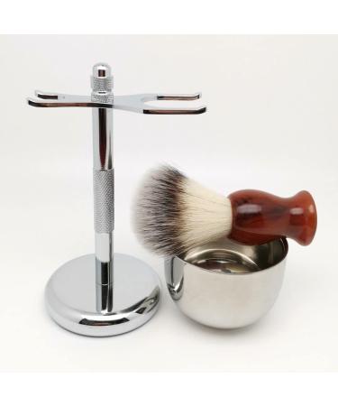 GHQYP Men's Shaving Brush with Stand - Stylish Plastic Razor & Cream Safety Brush - 2.9x6 inches Silver - Perfect for International Shipping - Buy Online on GoSupps.com
