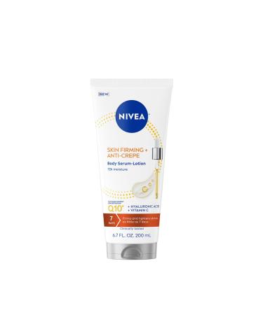 NIVEA Skin Firming & Anti Crepe Body Serum-Lotion with Q10 Hyaluronic Acid and Vitamin C 72-Hour Moisture 6.7 Fl Oz Tube