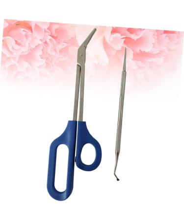 FRCOLOR 2 Sets Daily Life Fingernail Files Silver Color for a Friend Best Drill Bits for Stainless Steel Everyday Dal Grooming Kit Limas De U as Nail Kit Long Handle Manicure Elder - Buy Online on GoSupps.com