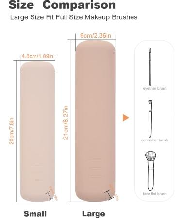 Corneria Large Magnetic Makeup Brush Holder | Travel-Friendly Organizer & Storage Box in Khaki - Buy Online on GoSupps.com