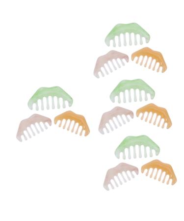 FRCOLOR 12 STK Massagekamm Schabewamm for body hairbrush for men Terahertz-Gua-Sha men's combs for the hair hairbrush for men jade guascha resin lure man