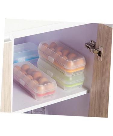 2pcs 10 Eggs Egg Organizer Fridge Egg Drawer for Refrigerator Egg Holder Container Camping re-usable Green 24.5*10.5*7cm - Buy Online on GoSupps.com
