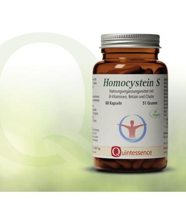 Quintessence Homocysteine S - High Dose 60 Capsules | Essential B Vitamins for Homocysteine Metabolism - Buy Online on GoSupps.com
