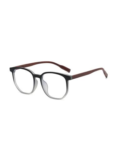 SERONI Tr90 Squre Frame Blue Light Blocking Glasses for Women Men Anti UV Ray Computer Reading Glasses for Women Men Black-gray 52 Millimeters