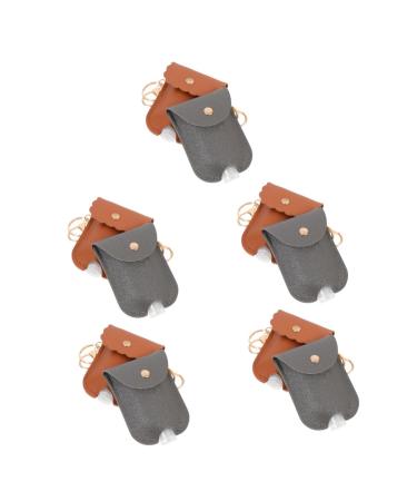 Minkissy 10 STK pendants made of PU leather mobile phone stand Travel bottles made of plastic Bottle holder for on the go bottle made of PU leather travel container.