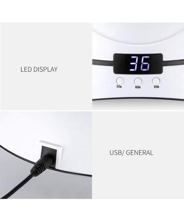 DXIA 36W UV LED Nail Dryer with Timer & USB - Fast Gel Nail Curing Lamp White - Buy Online on GoSupps.com