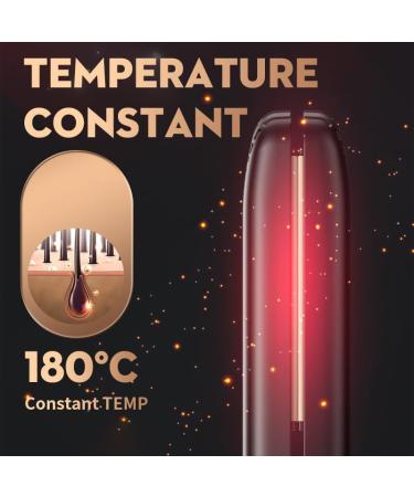 Mini Curling Iron & Hair Straightener | 2 in 1 Tourmaline Ceramic Tools for Salon & Home Styling - Black - Buy Online on GoSupps.com