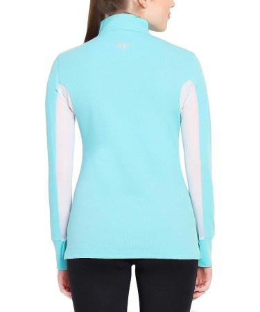 TuffRider Women's Ventilated Long Sleeve Sport Shirt - Aqua, X-Small - Buy Online on GoSupps.com