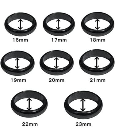 IWYKT Black Hematite Rings Set - 8 Pcs Anxiety Balance Root Chakra Black Stone Rings for Women Men - Buy Online on GoSupps.com