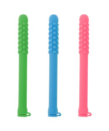 3 Pieces Reusable Silicone Chew Sticks for Quitting Smoking Washable for Adults