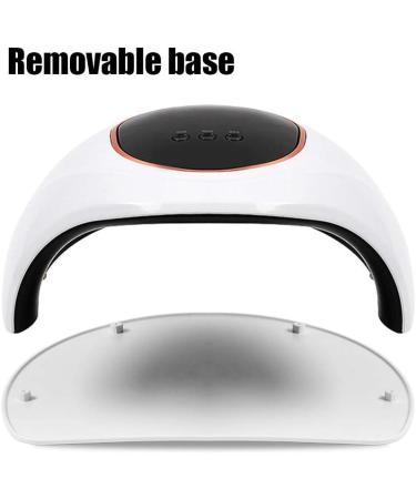 UV Nail Lamp 72W with 54 UV LED Light for Gel Polish | 3 Preset Timers | Auto Sensor Portable LED Nail Lamp - White - Buy Online on GoSupps.com