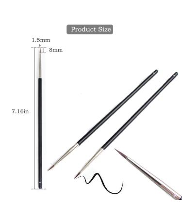 6-Piece Ultra Fine Sable Eyeliner Brushes for Accurate Gel and Powder Application - Buy Online on GoSupps.com